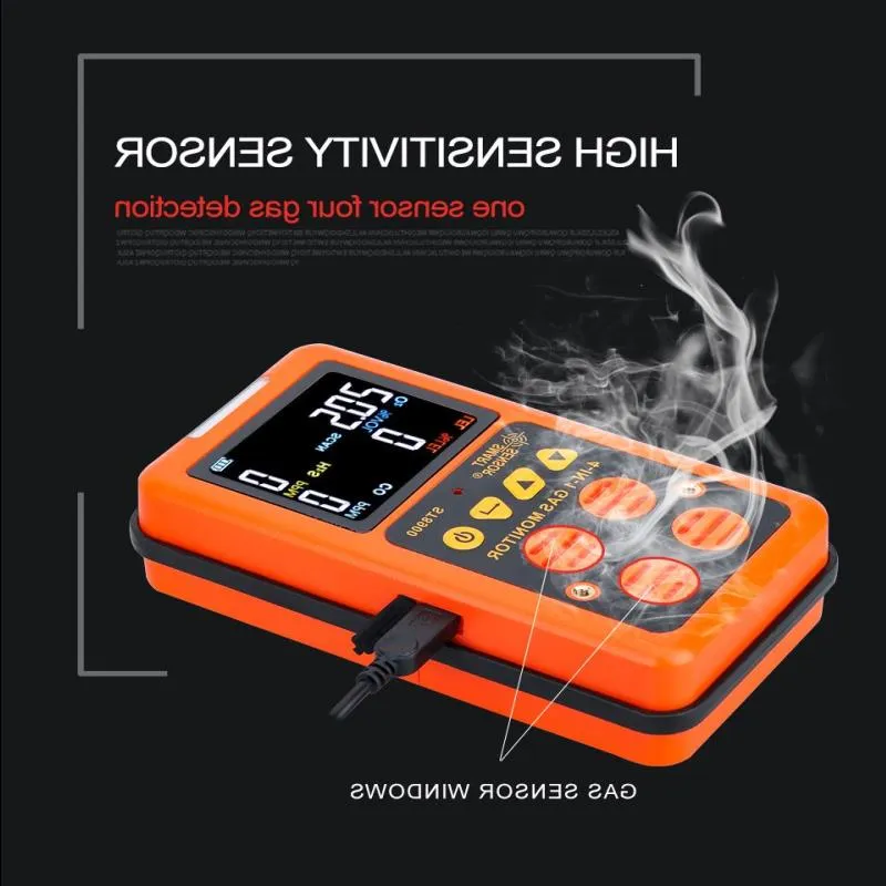 Livraison gratuite 4 en 1 détecteur de gaz multi moniteur oxygène O2 sulfure d'hydrogène H2S monoxyde de carbone CO gaz combustible analyseur de gaz LEL compteur Cebo