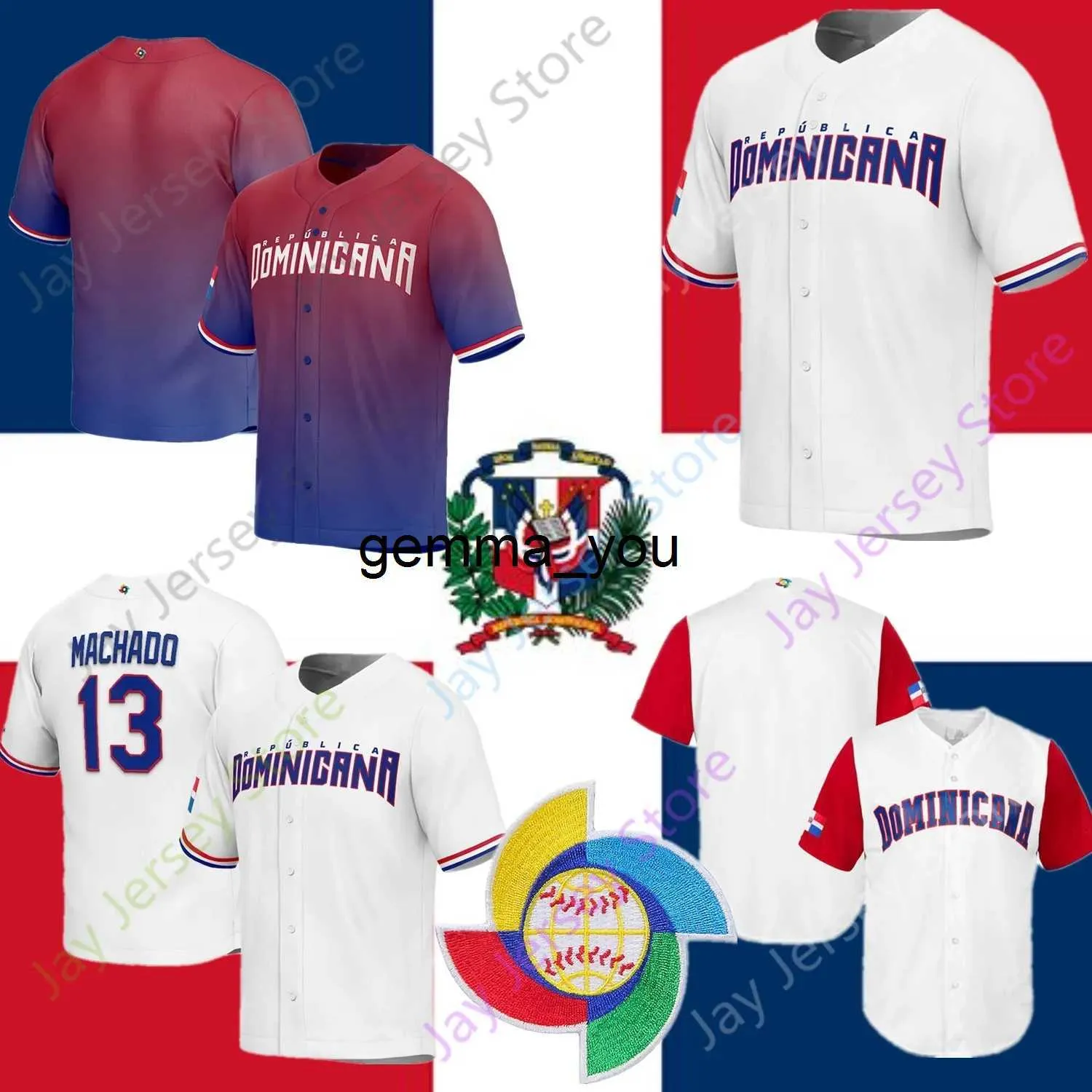 Gemm 2023 Team Dominican Republic Custom Baseball Jersey WBC World