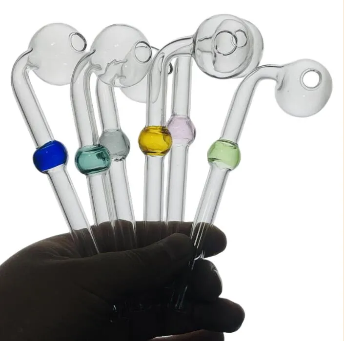 Acook roken Pyrex gebogen glazen pijpen Originele olieverbranderpijp 14cm glas Clear Kwaliteit Tube handgemaakt voor wascentrum