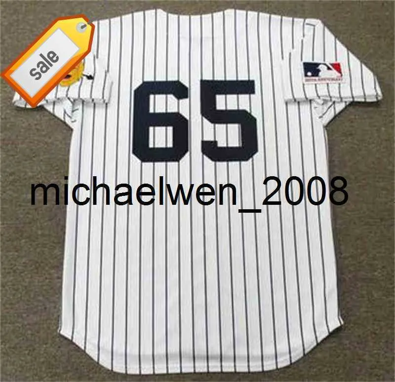 MICH28カスタム65 Satchel Paige 1969 Home Baseball Jersey