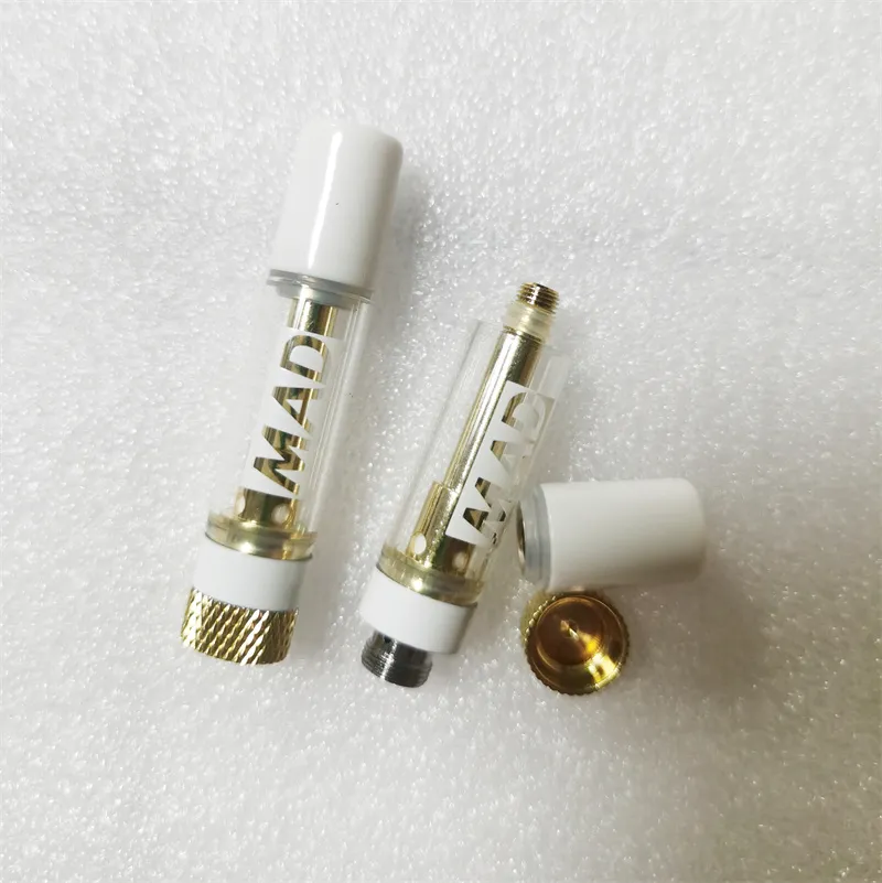 Nieuwe Mad Labs-cartridges 510 draad keramische tips Keramische spoel Vape E-sigaretten Verstuivers 0,8 ml 1,0 ml Lege dikke olieverdamper Starterkits Karren