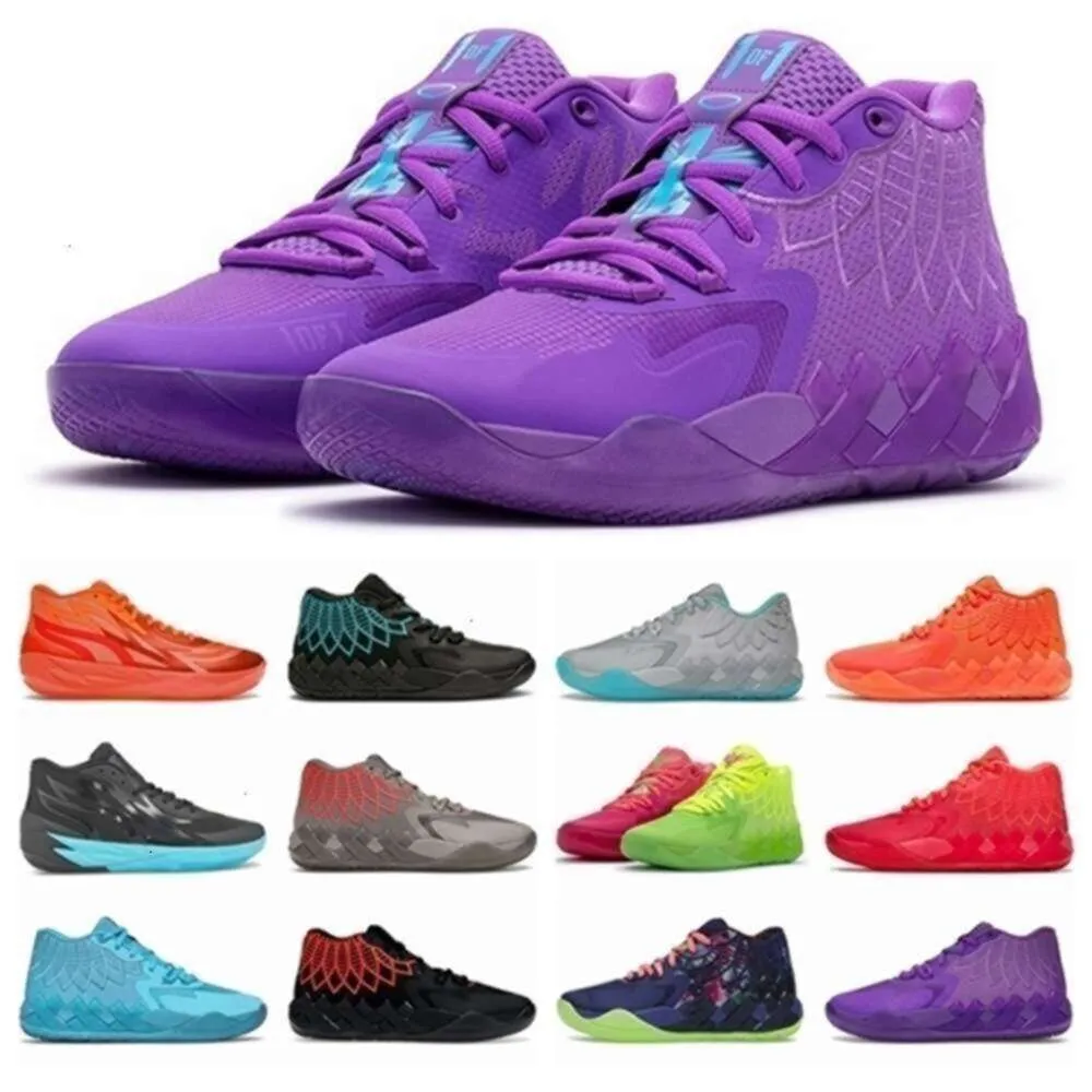 Lamelo Basketball MB01 Kobiet Bute Bute Zielony Czarny Czerwony Zielony Zielony Niebieski Rick Morty Trainer Oddychany Wygodne Sport Sneakers Lamelo Ball