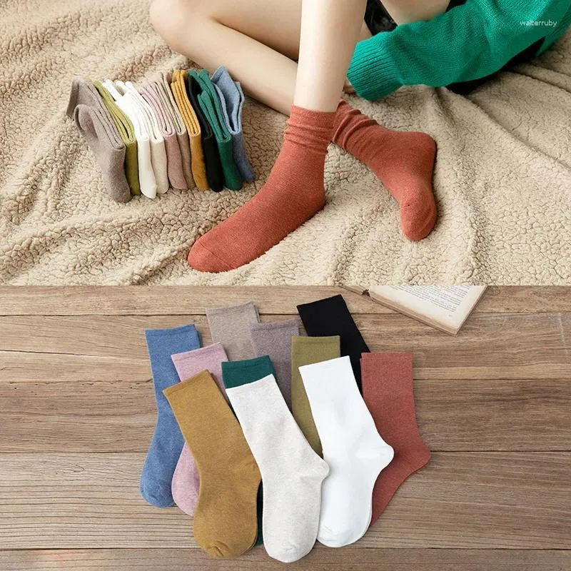 Chaussettes Tube d'hiver pour femmes et hommes, tendance, Style coréen Kawaii, cadeau de noël, équipe