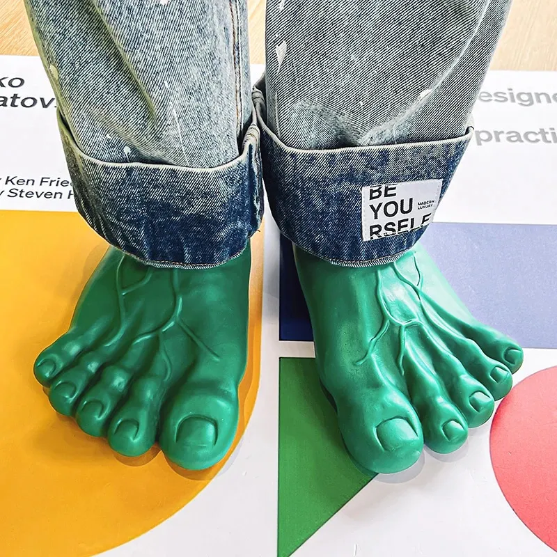 Slippers Design Funny Man Footwear House Shoes Male Beach Boys Unisex Green Bigfoot Amusing Halloween 231113