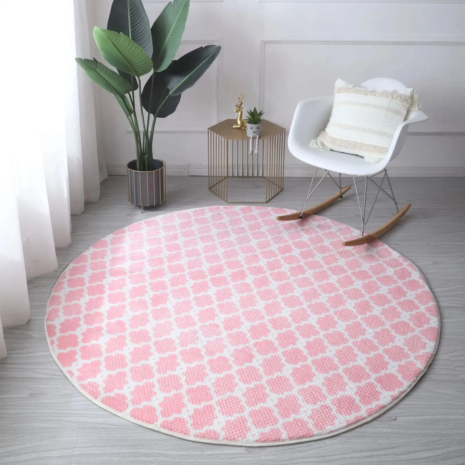 Tapis rond épais pour chambre à coucher, couverture de chevet pour fille, maison, salon, sol, coussin de fenêtre, 231113