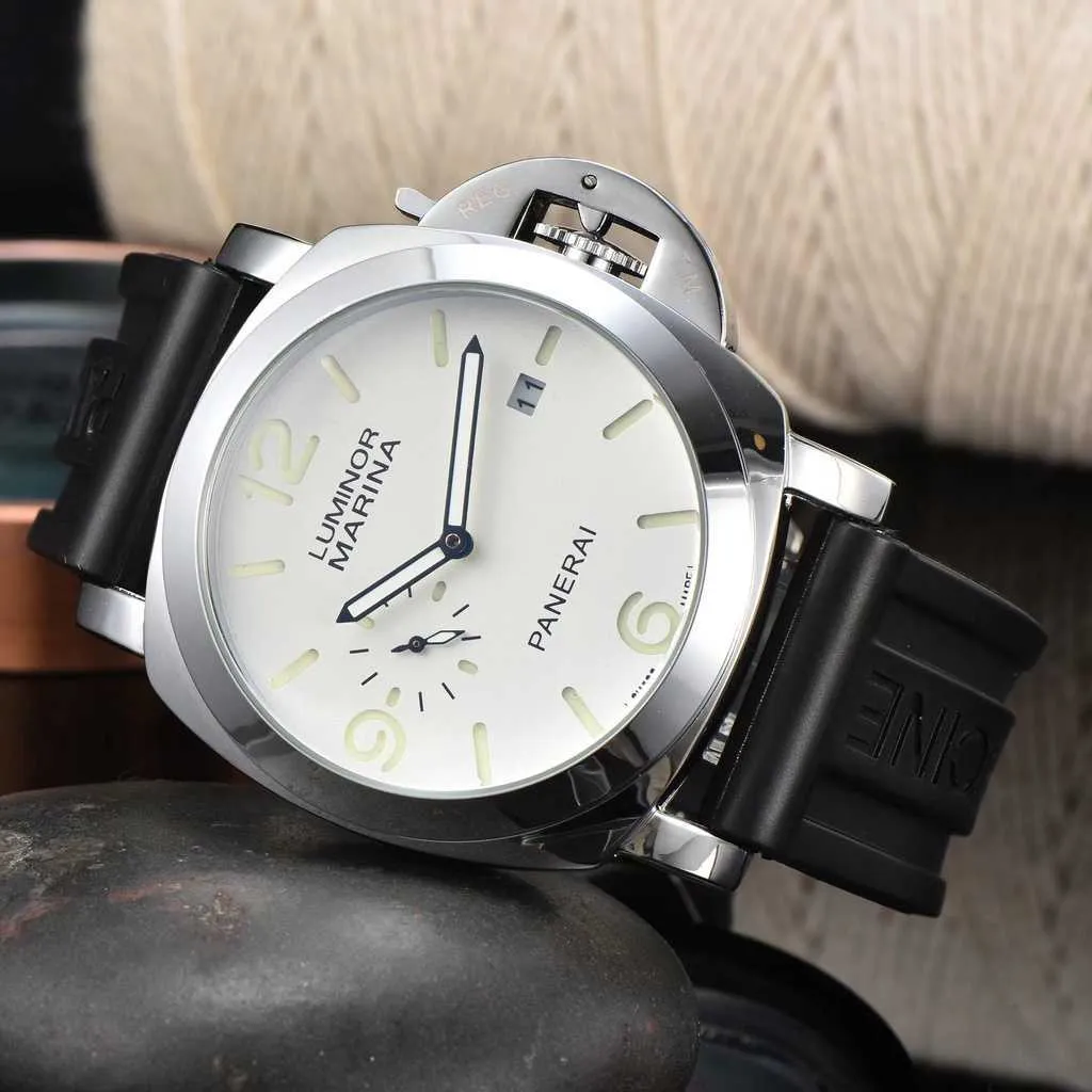 PANERI 시계 디자이너 ZF Factory Luxury Mechanical Mens 자동 시계 크로노 그래프 다이얼 가죽 방수 스트랩 패션 스포츠 레저 스위스 운동 스포츠 WRI