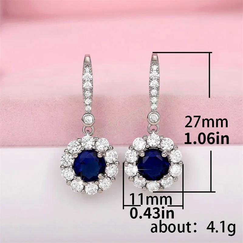 Mode diepblauw Dange oorbellen voor vrouwen nieuw ontworpen temperament dame's oorbellen trouwfeest luxe sieraden
