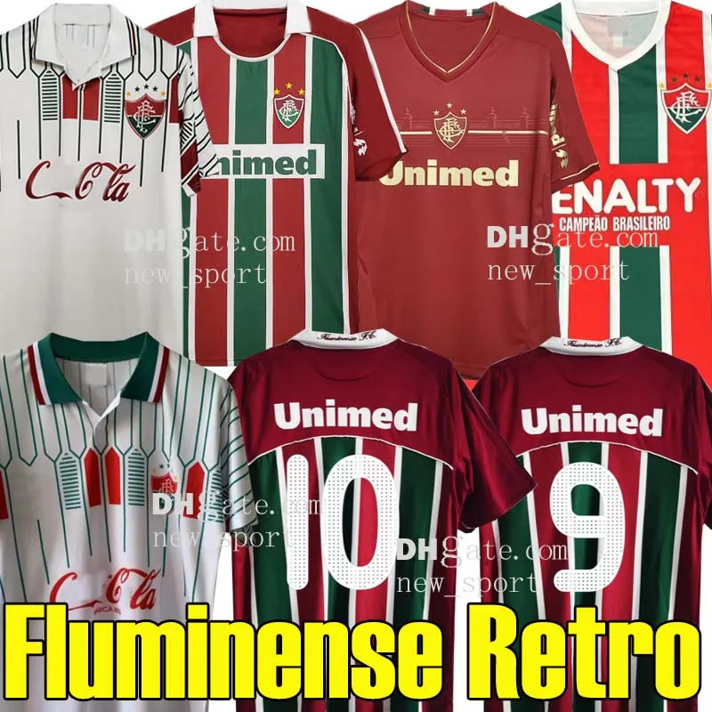 1993 2008 2009 Fluminense Retro Soccer Jerseys Fred Deco Conca Thiago Neves T.Silva 1980 1989 1990 Fred Dec0 New Sport Vintage Classic Football Shirt