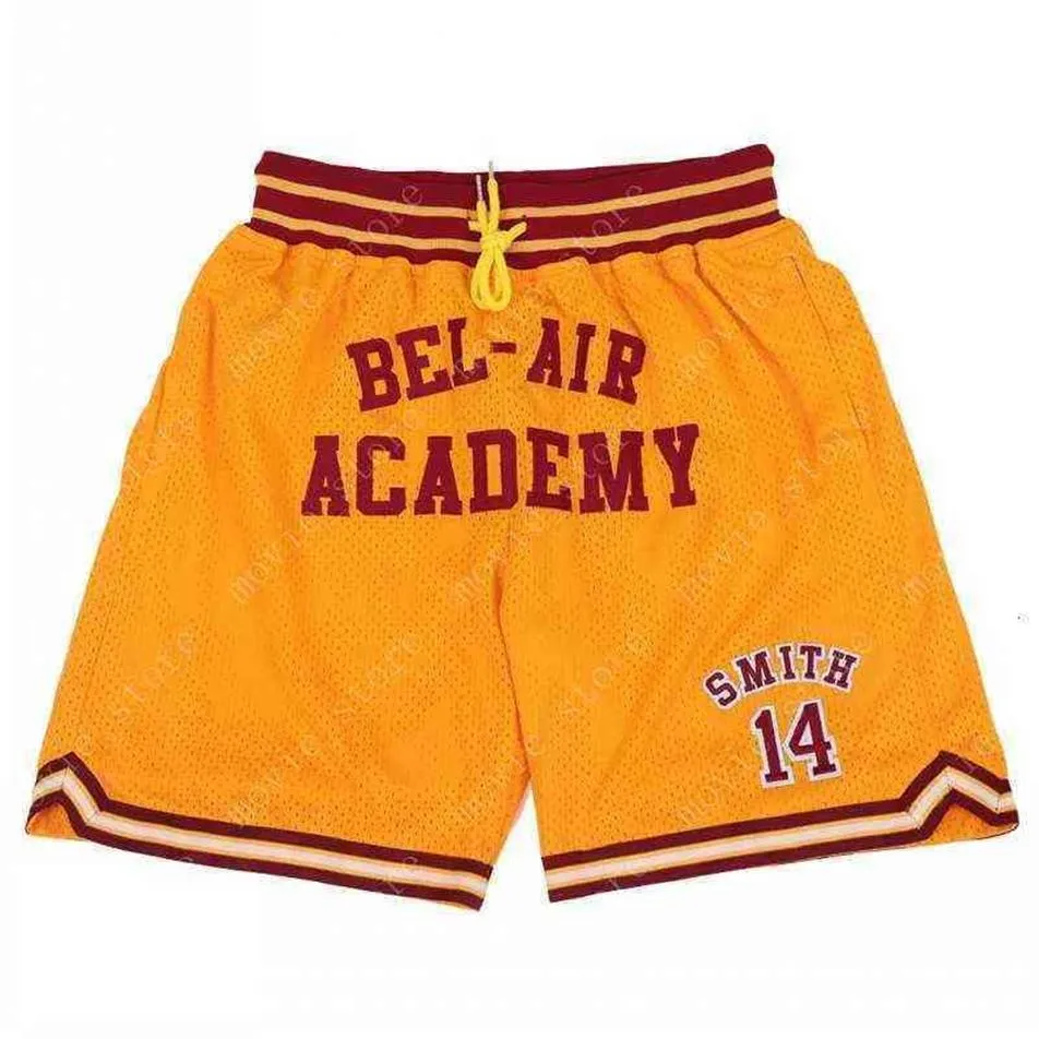 CompteAbleMen's The Fresh Prince of Bel-Air Academy Moive Basketball Shorts #14 Will Smith Pants StitchedBreathable2384
