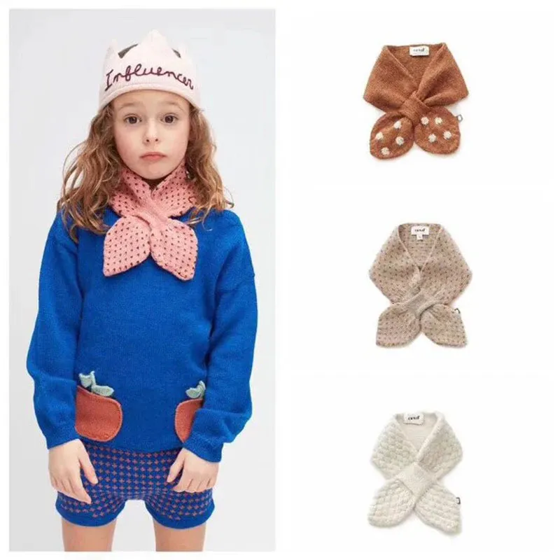 Écharpes enveloppes bébé garçons filles belle écharpe d'élan mignon garder au chaud hiver écharpe en tricot enfant en bas âge enfants tous les accessoires 231113