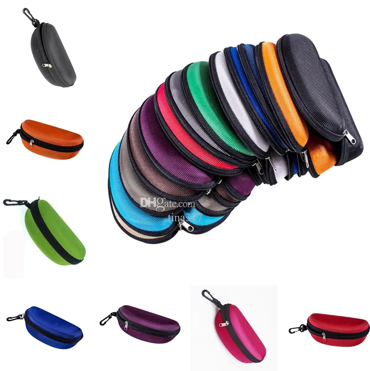 Fashion internal EVA sunglasses case sporty cashmere with hook pressure essential travel sunglasses case 12colors Unisex B0061