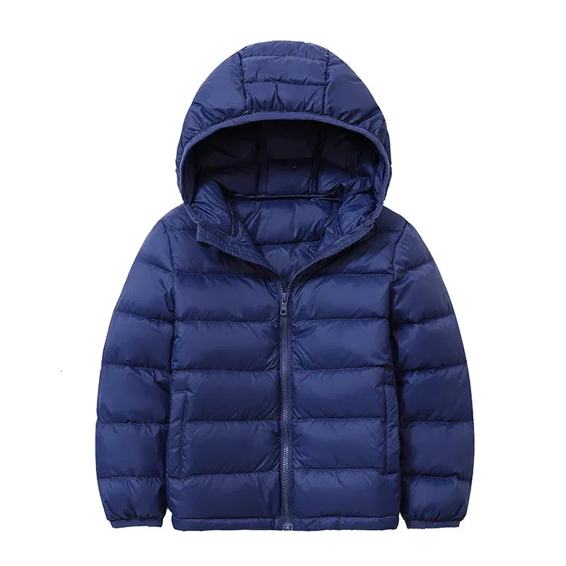 Manteau en duvet 2-16 ans garçons hiver coupe-vent vestes ultralégères enfants duvet de canard manteaux à capuche enfants bouffants plumes vestes filles vêtements 231113