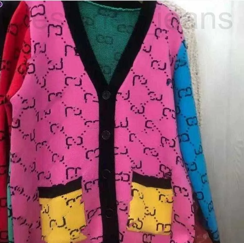 Kvinnors tröjor Designer 2022 Nya kvinnor Designer Brand Cardigan kläder Knit Multicolour Female Super Sweate Jacket XXL 1Z0A