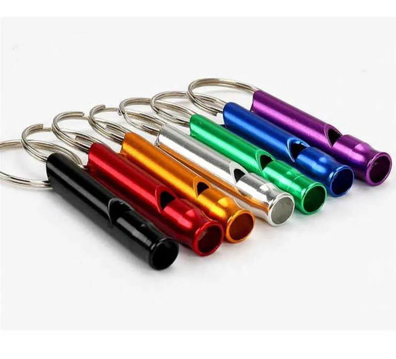 Metal Whistle Designer Car Keyring Portable Self Defense Keyrings Rings Holder Fashion Car Key Chains Accessories Outdoor Camping Survival Mini Tools 50st
