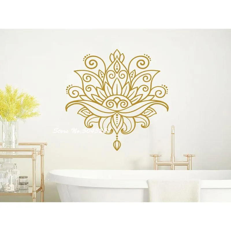 Wall Stickers Mandala Decal Lotus Gift For Her Unique Decor Sister Friend Z305