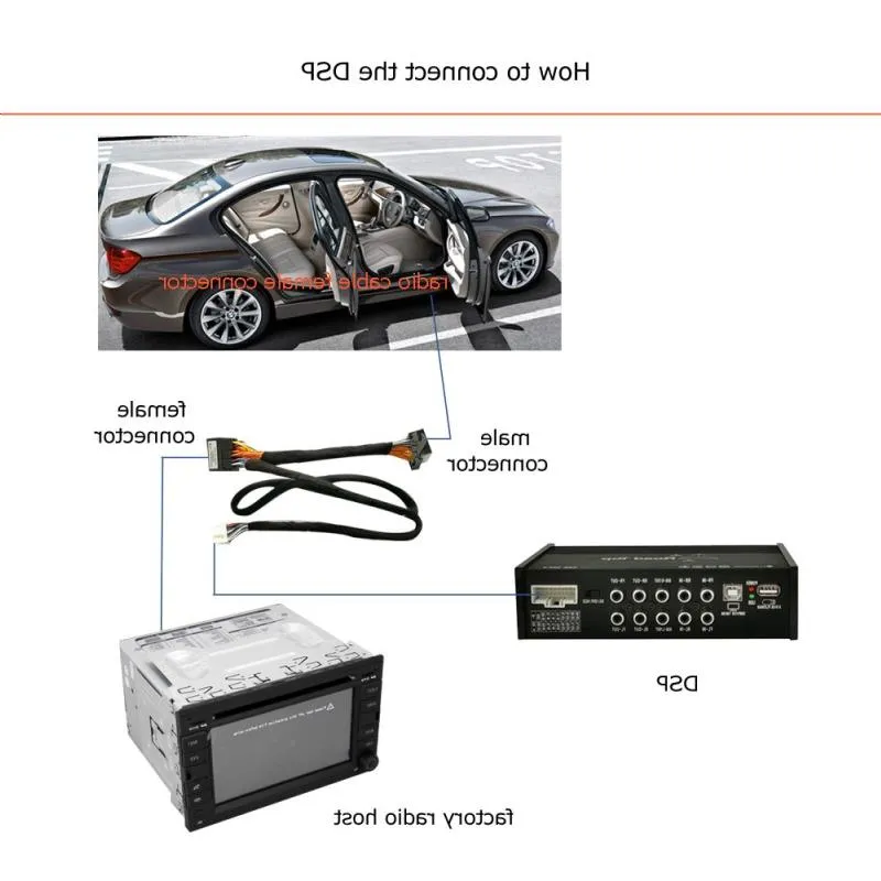 Car Audio DSP Amplifier With 31 Band Equalizer 4 Input For Ford