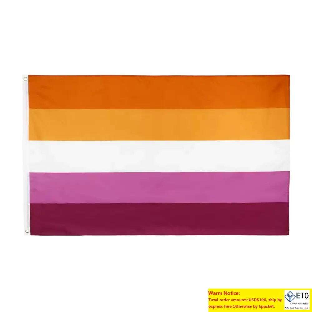 3x5ft LGBT Les Sunset Lesbian Pride Flag Hurtowa fabryka