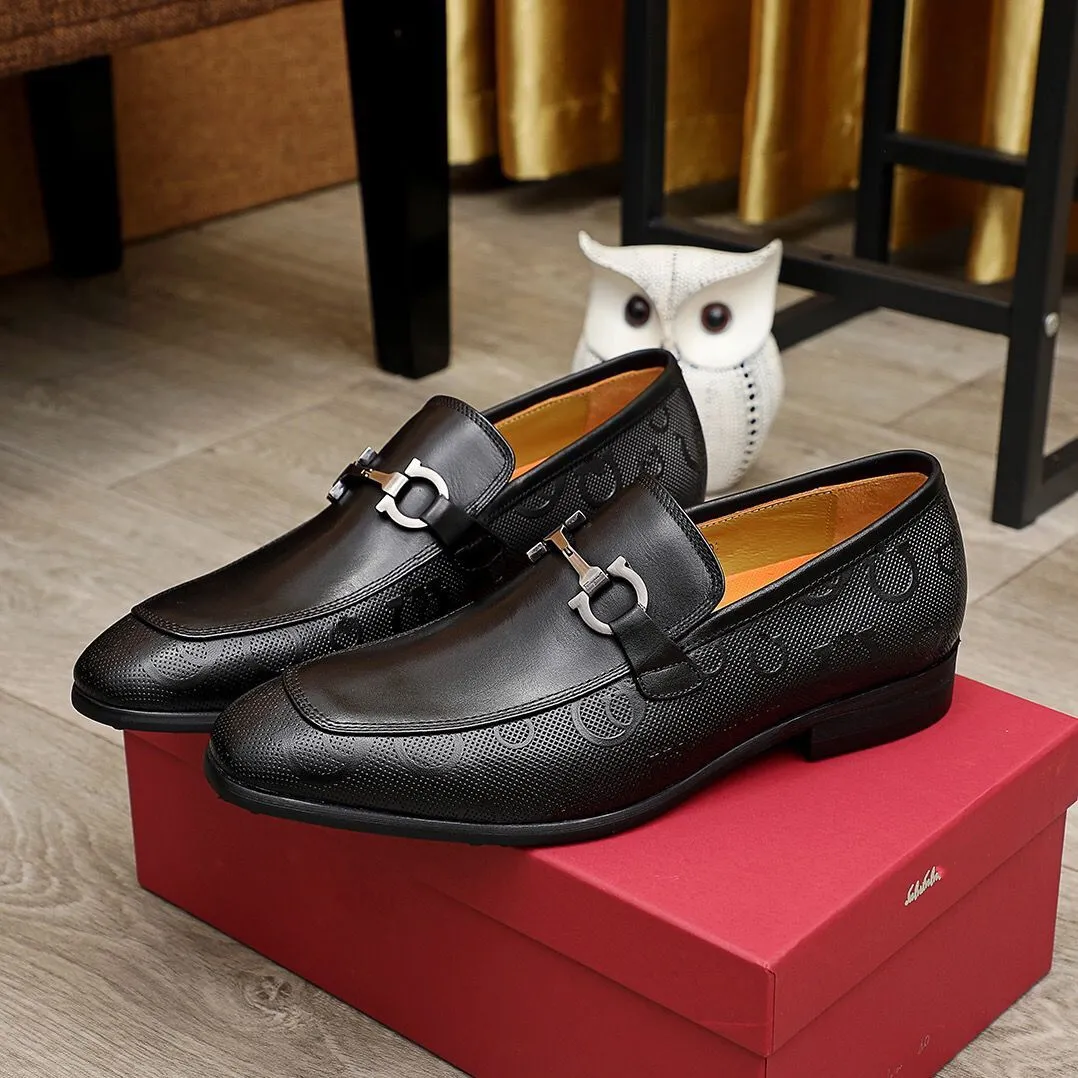 Elegant Gentlemen Handmade Oxfords Slip On Genuine Leather Loafers Mens Brand Perfect Walking Flats Wedding Party Dress Shoes Size 38-45 mkjkm00001