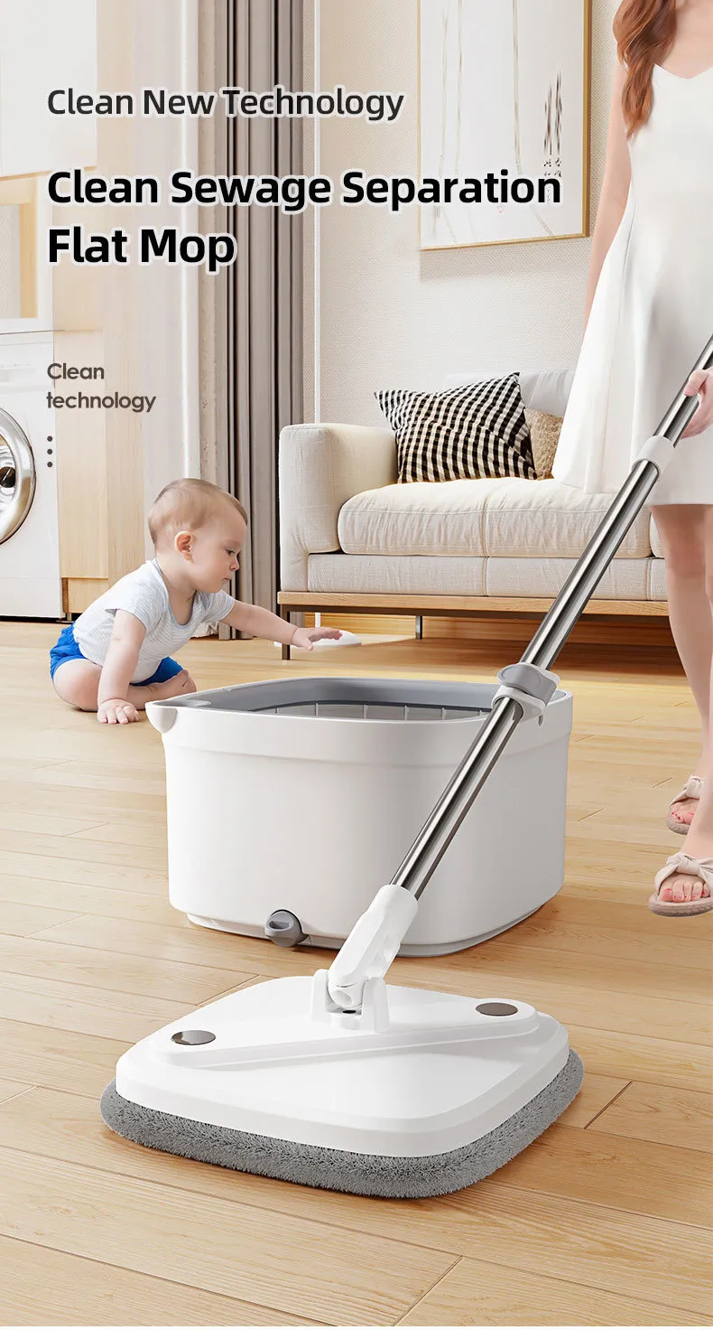 Spin Mop And Bucket Set With Self Separation System 360° Spinning Self-Wringing - View #10
