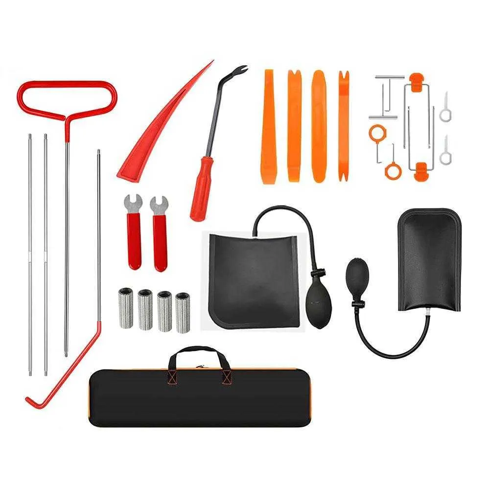 Kit d'Ouverture de Porte de Voiture Sac de Pompe à Air Cale Outils d'Urgence