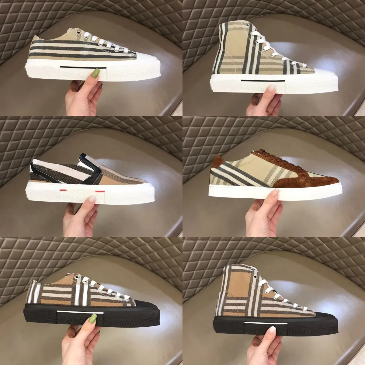 Designer Sneaker Check Sneakers Vintage Tennis Shoe Classic Stripes Trainers Platform Shoes Print Low-top Canvas Trainer With Box