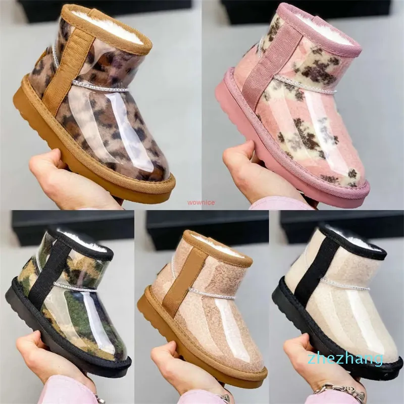 2024-clássico mini botas claras crianças sapatos meninas designer geléia criança bebê crianças inverno neve bota criança juventude tênis sapato natural