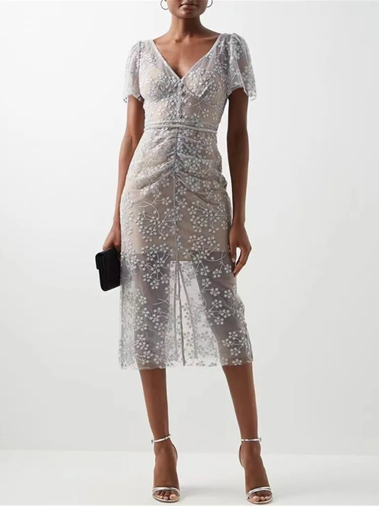 Casual Dresses Early Autumn Womens V Neck Slim... From Kong00, $66.69 |  DHgate.Com