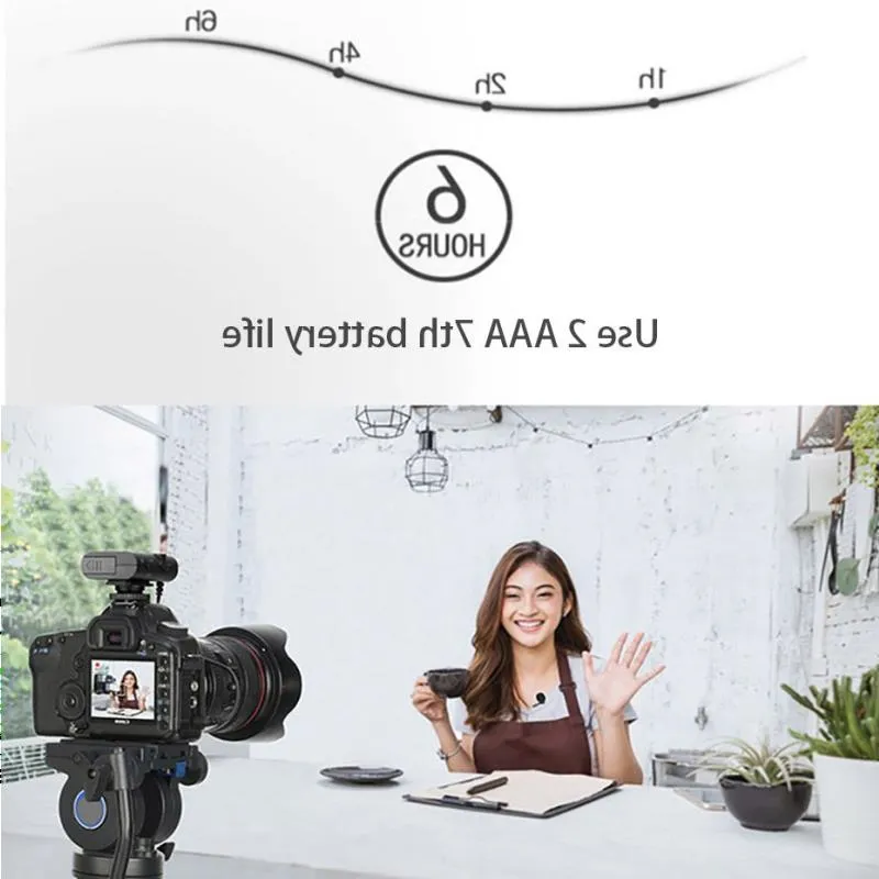 FreeShipping Telefono Wireless Lav Microfono Video Audio Lavalier Mic per DSLR Camera DV Smartphone Vlog Live Streaming Eluwo