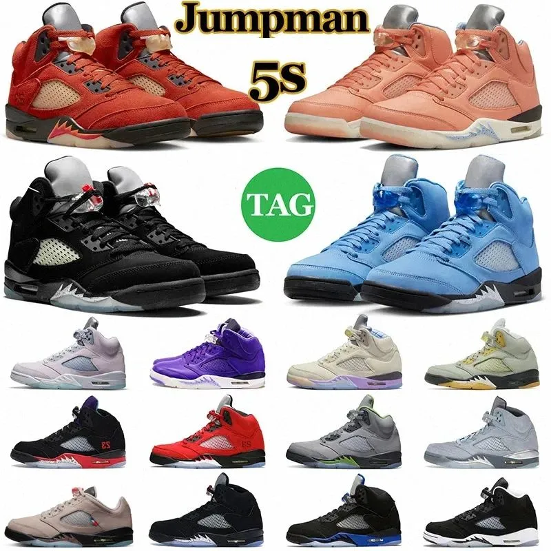 Jumpman 5 Retros 5s Men Air Basketball Shoes Dark Concord Sail White Stealth Black Metallic Alternate Grape Raging Bull Red Orange Green Mens Trainers