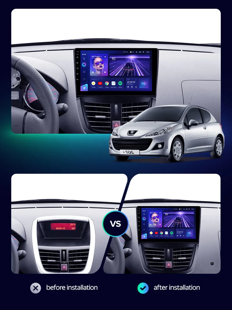 Android 11 7 « Autoradio Pour Peugeot 407 2004-2010 Gps Navigation