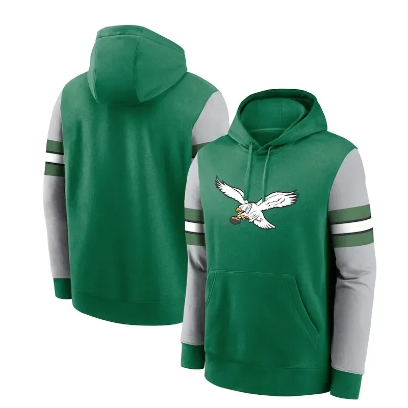 Sweat à capuche de très bonne qualité Philadelphia''Eagles''Men Sideline Alternate Club Pull à capuche - Survêtements verts 2023 2024 CHAUD