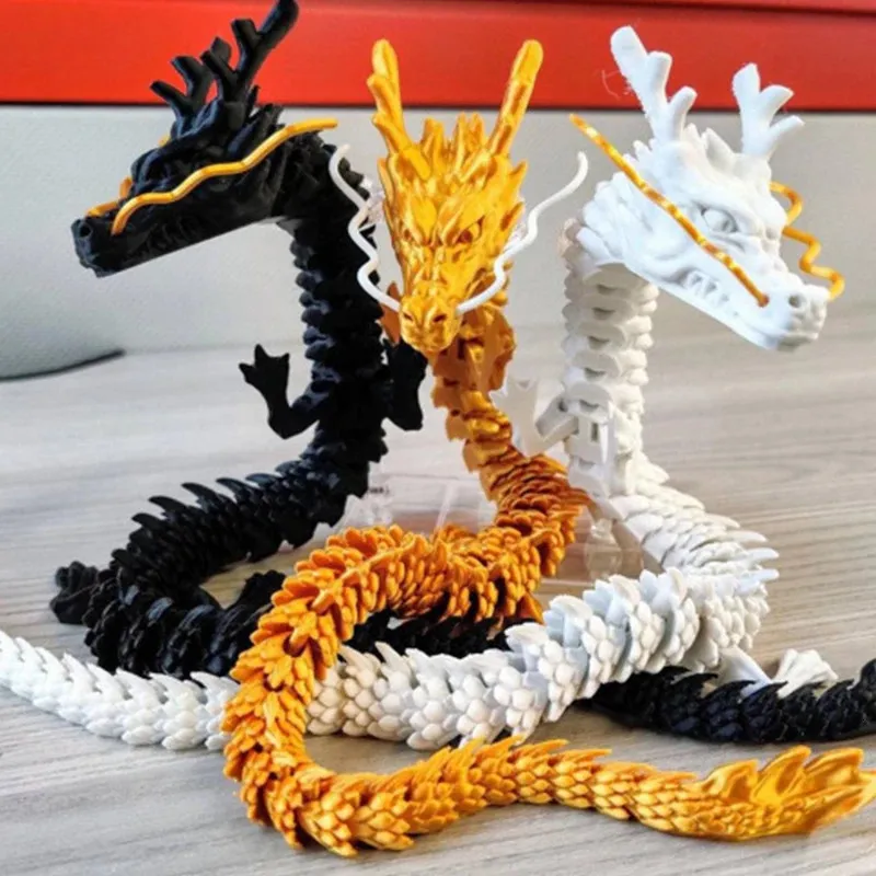 Articulated Dragon 3D Printed Chinese Aquarium Ornament Toy Model For Home And Office Pampas Grass Decor Long Flexible And Landscaping 231113 From Cong08 11.43 DHgate.Com
