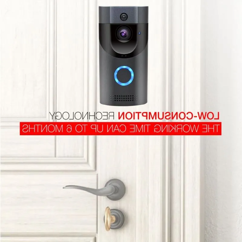 FreeShipping WIFI Doorbell B30 IP65 waterproof Smart video Door chime 720P wireless intercom FIR Alarm IR night vision IP camera Wkaci