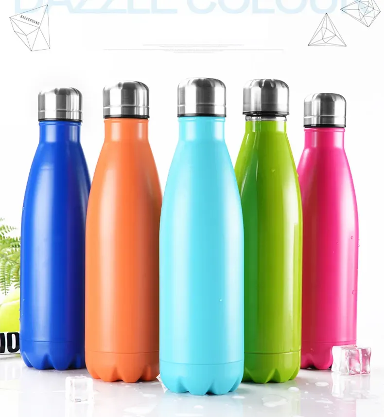 sale creative drinkware cola shaped water bottle double walled quality steel outdoor water bottle christmas gifts