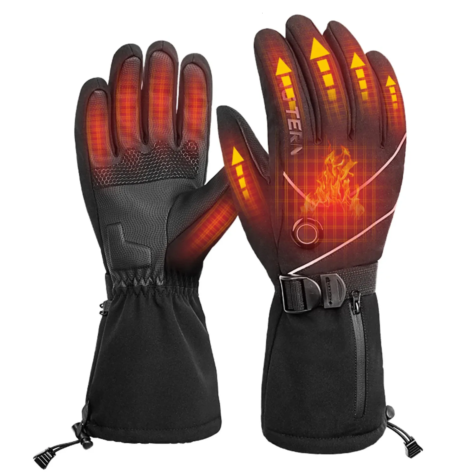 Gants de ski Gants chauffants électriques d'hiver plus chauds USB main cyclisme ski Snowboard gants thermique batterie rechargeable chauffage gants de ski 231113