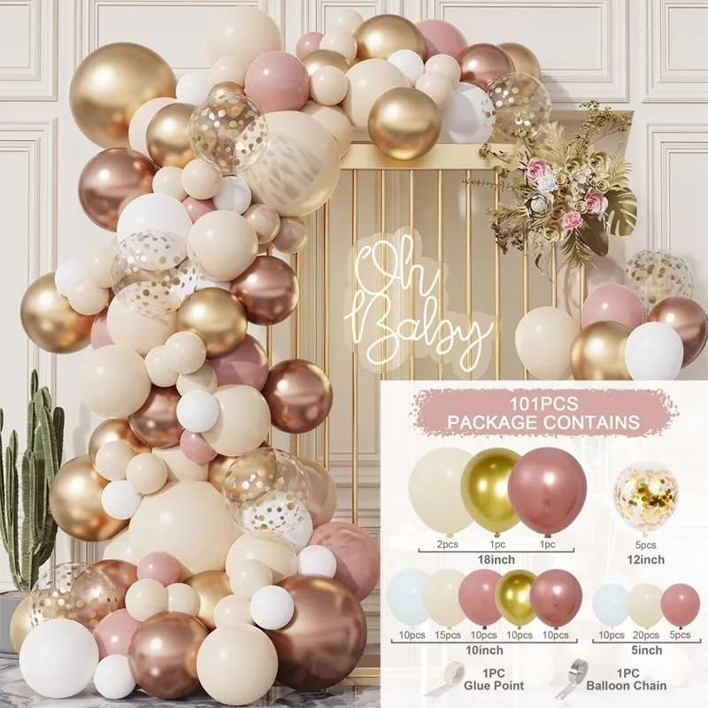Kit ghirlanda con stella scintillante, numero 16, in oro rosa, con motivo a pois e stelle metallizzate, per ragazze, 16° compleanno, anniversario di matrimonio, festa di addio al nubilato