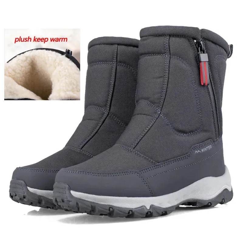 Botas Hombres Zapatos de invierno para nieve cálida Midcalf Felpa gruesa Mujeres Algodón 231113