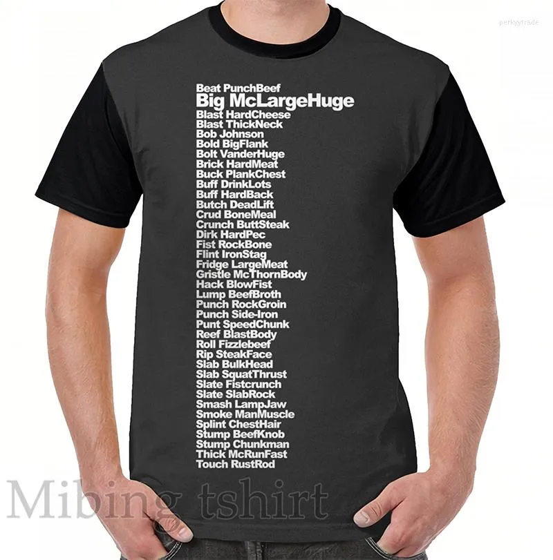 Herren-T-Shirts Lustiger Druck Herrenhemd Damenoberteile T-Shirt Big McLargeHuge Grafik-T-Shirt O-Ausschnitt Kurzarm Lässige T-Shirts