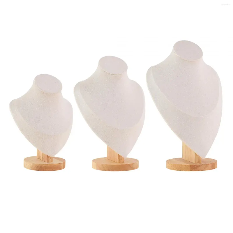 Sacchetti per gioielli Display Porta manichino Busto Porta ciondolo Elegante con base Collana per modello di organizzatore di spettacoli