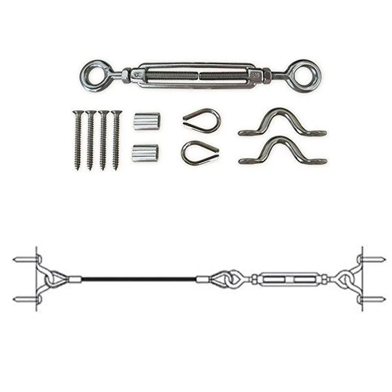 Wholesale Heavy Duty Stainless Steel Cox Cable Railing Kit With Jaw, Swage Fork, Turnbuckle For