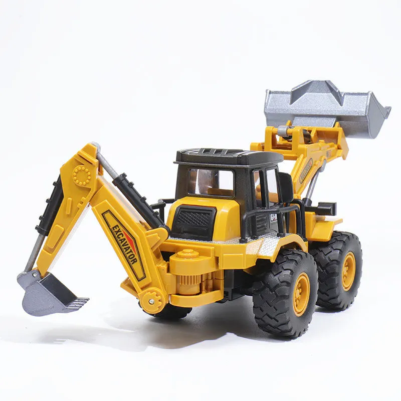 Diecast Model Car 5 Styles Tractor Toy Crane Excavator Bulldozer Engineering Model Classic Toy Apar Crawler Truck Alloy Plastic Boys Gift 230412