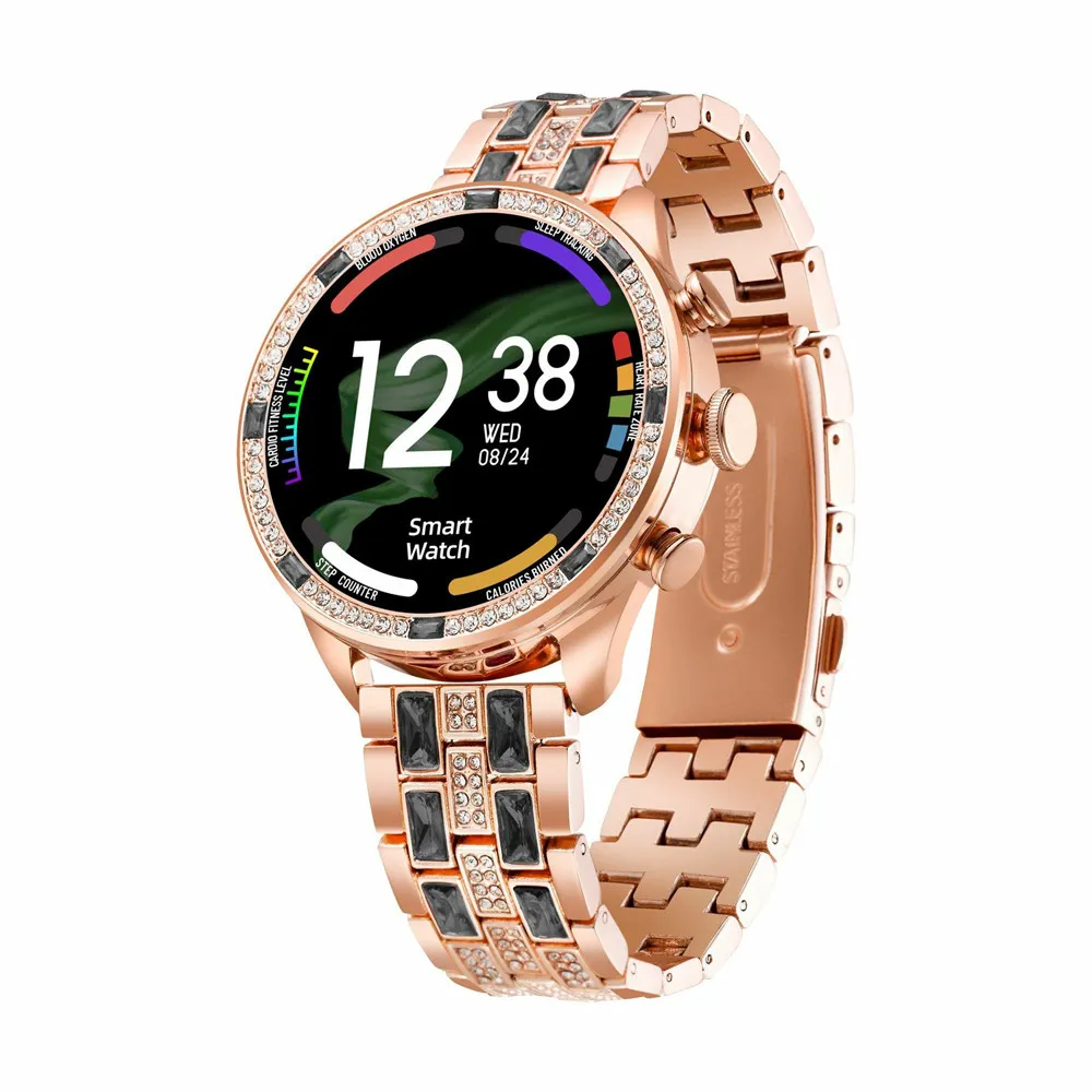 2023 Smart Watch per donna GEN 12 Chiamata Bluetooth Monitoraggio della frequenza cardiaca del sonno Fashin Tracker per le signore Messaggio di notifica Orologio da polso Smartwatch VS Ultra 2