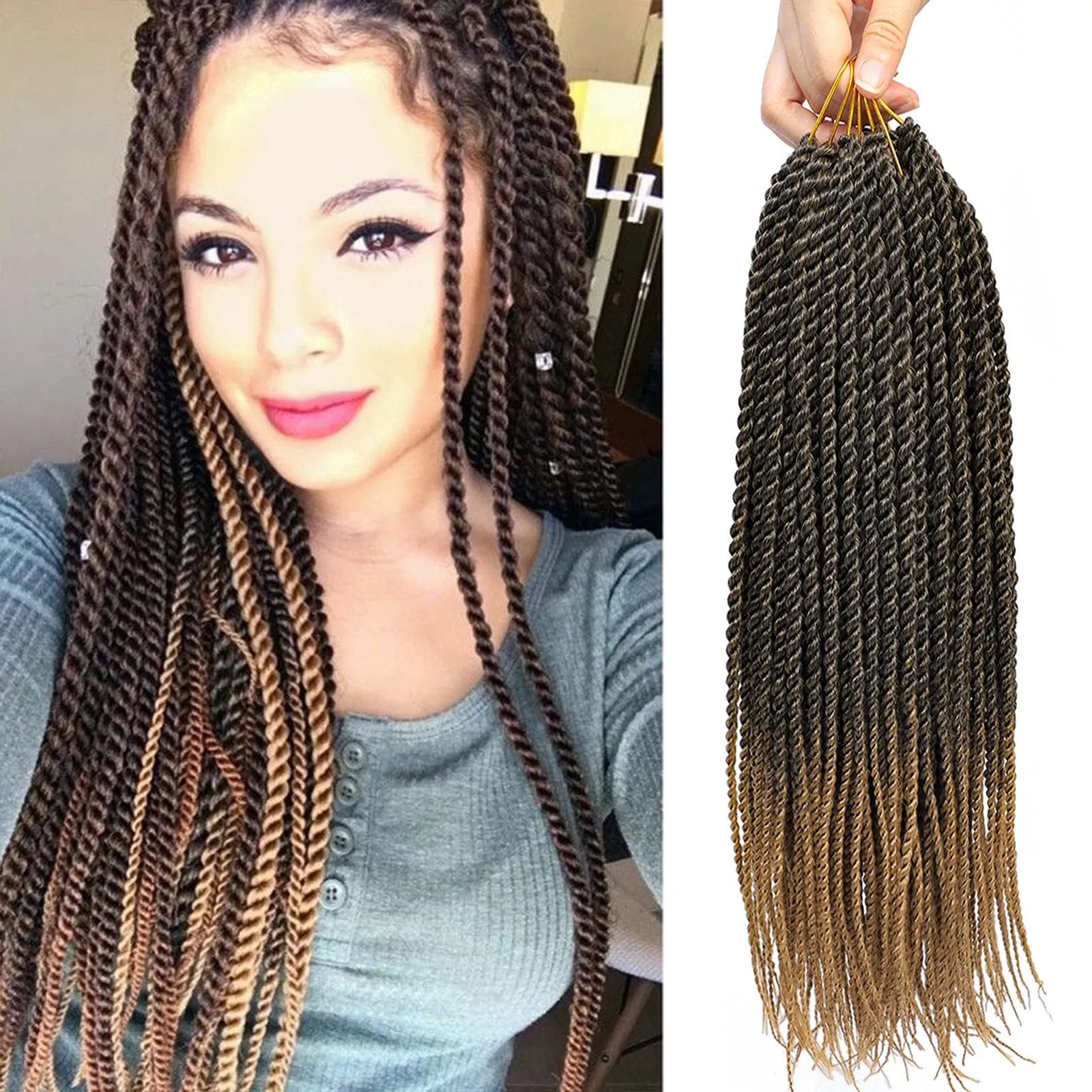 Burgundy Senegalese Twist Braids 30 Stands Braid Synthetic Hair Extensions  For Black Women From Eco_hair, $7.01