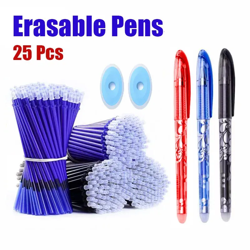 Ballpoint Pen 25 szt. Erassable żel pióro szkic pisemny do notebooków School Supplies Kids Upill Gumer 231113