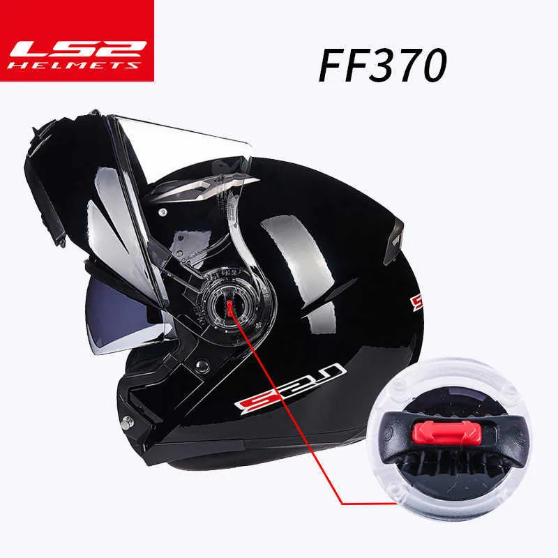 Casco Moto Abatible Ls2 Fibra De Carbono Ff394 Lente Interno