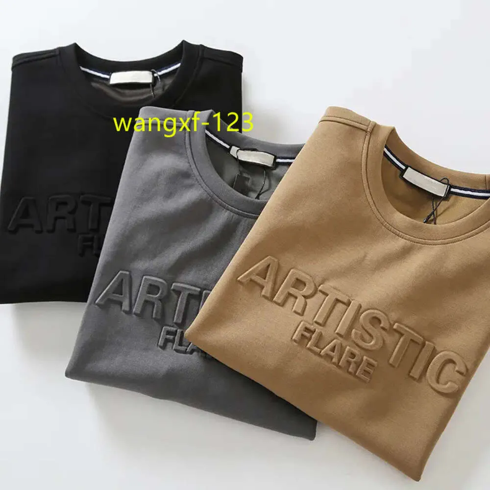 Maßgeschneidertes, übergroßes Herren-Sweatshirt mit Rundhalsausschnitt und geprägtem Kapuzenpullover aus 100 % Baumwoll-French-Terry