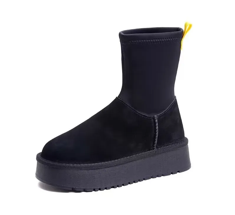 2023Mode Damenschuhe mit dicker Sohle, Mini-Schneestiefel, Schaffell-Plüsch, warme Stiefel, weiche und bequeme wasserdichte Stiefel, schönes Geschenk