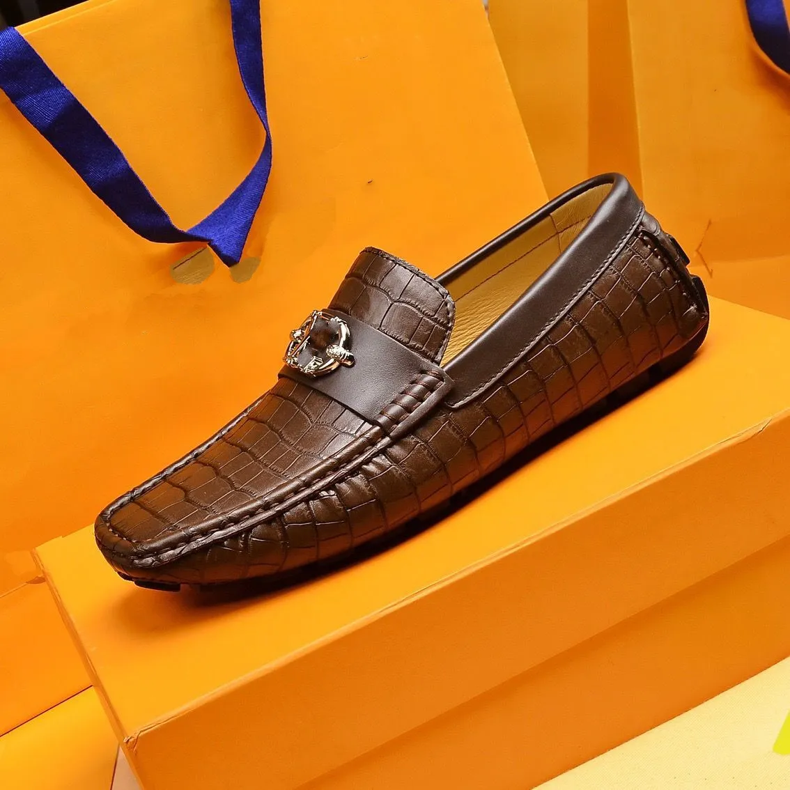 Monte Carlo Mocassin Mens Designer Loafers Shoes Classic Slip On