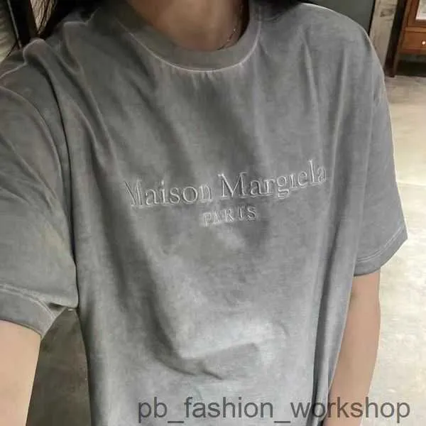 Margiela MM6 T-Shirts Maison MM6 Erkek Kadın Alfasayısal Baskı Moda Pamuk Tshirts Margiela Kısa Kollu Giyim Tasarımcısı MM6 Street Giyim Tshirts 2 Q451