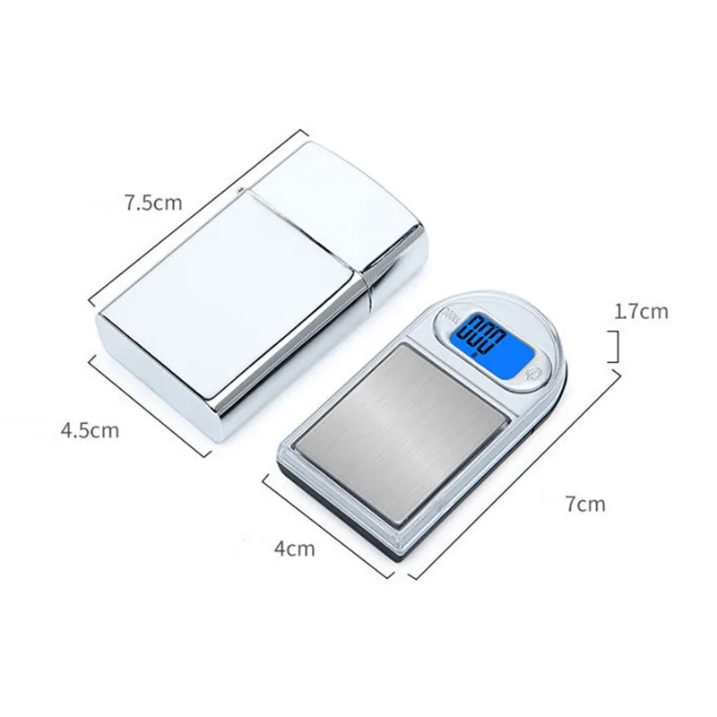 Mini balances de cuisine Balance numérique de style plus léger pour bijoux en or et en diamant 0,01 Balance de poche Gramme Affichage LED Balances électroniques 200g / 0,01g 100g / 0,01g DHL